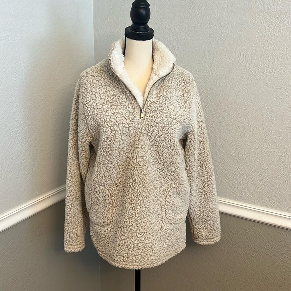 Love Tree fleece quarter zip pullover, L